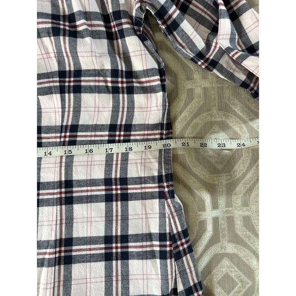 Eddie Bauer Women Flannel Shirt Size L Black Pink Plaid Long Sleeve Button-Up - Picture 8 of 8